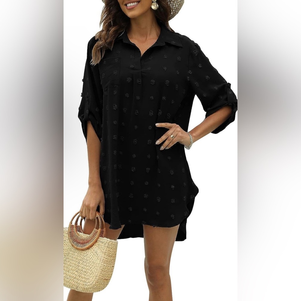Women’s Swimsuit Cover Ups Beach Bikini Swimwear Shirt Dress Beachwear